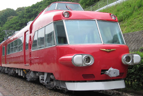 旧谷汲駅にて展示中の車両